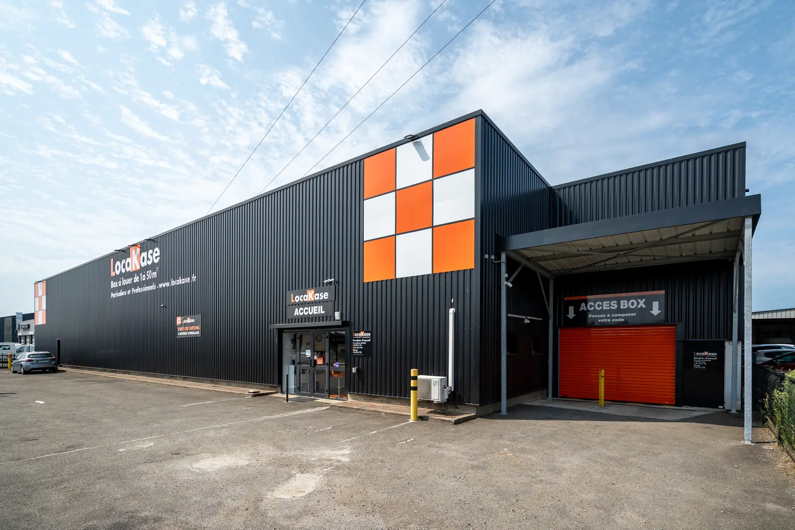 Vue aérienne du centre de self-stockage Locakase du Mans